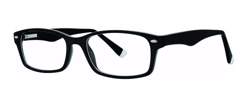 Access Black rectangle prescription eyeglasses, angled view