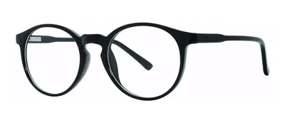 Accord Black round prescription eyeglasses, angled view