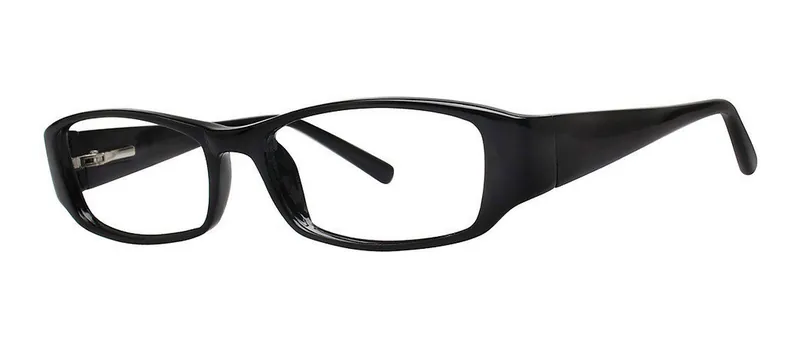 Active Black rectangle prescription eyeglasses, angled view