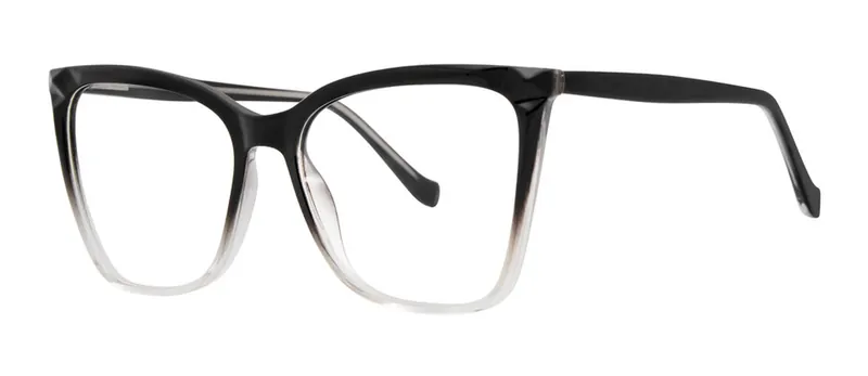 Adalynn Black Crystal cat-eye prescription eyeglasses, angled view