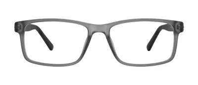 Advocate Grey/Charcoal square prescription eyeglasses, front view