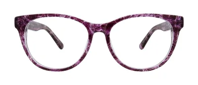 After Plum cat-eye prescription eyeglasses, front view