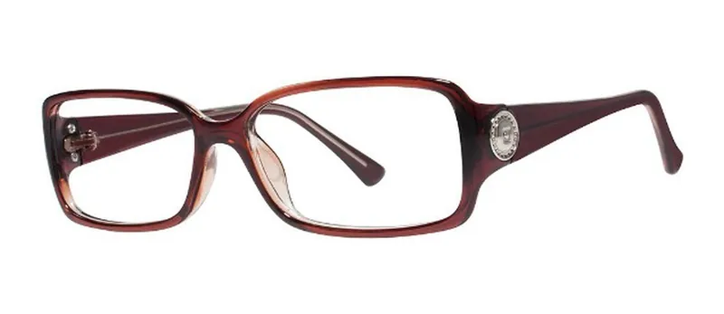 Alexis Brown rectangle prescription eyeglasses, front view
