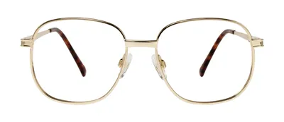 Arthur Gold round prescription eyeglasses, front view