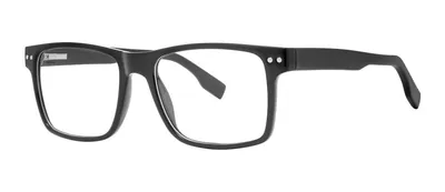 Athlete Black rectangle prescription eyeglasses, angled view
