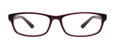 Award Plum rectangle prescription eyeglasses, front view
