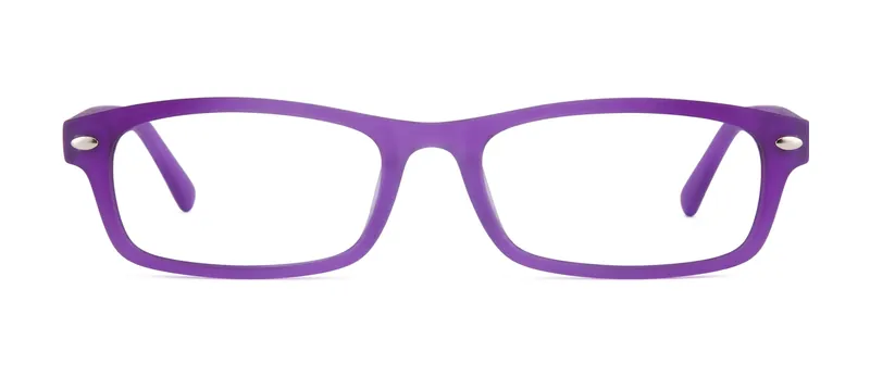 Bicycle Purple Matte rectangle prescription eyeglasses, front view