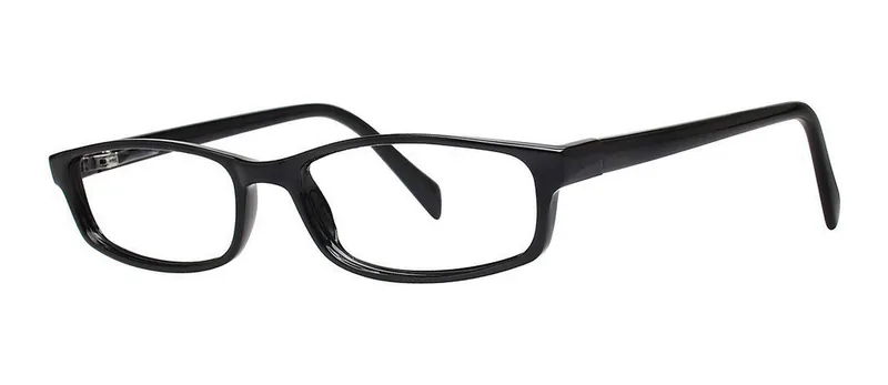 Brave Black rectangle prescription eyeglasses, angled view