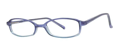 Breeze Blue rectangle prescription eyeglasses, angled view