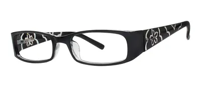 Colleen Black oval prescription eyeglasses, angled view