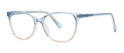 Congenial Blue/Pink Crystal cat-eye prescription eyeglasses, angled view