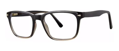 Daily Black rectangle prescription eyeglasses, angled view