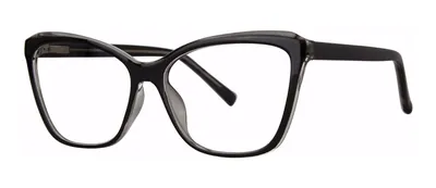 Davina Black cat-eye prescription eyeglasses, angled view