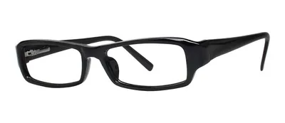 Degree Black rectangle prescription eyeglasses, angled view