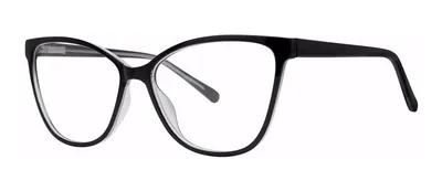 Dreamy Black Crystal cat-eye prescription eyeglasses, angled view