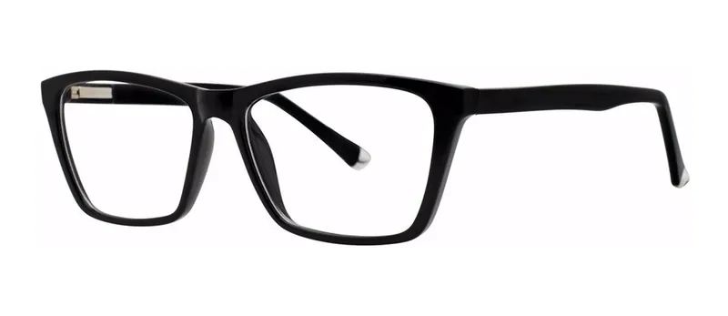 Elated Black geometric prescription eyeglasses, angled view