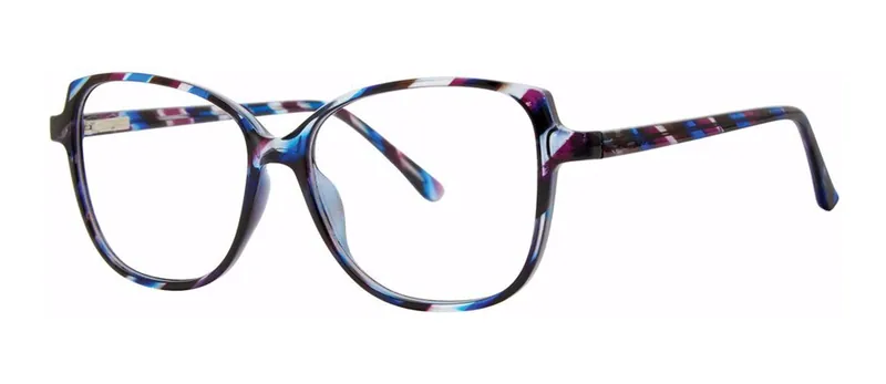 Found Blue square prescription eyeglasses, angled view