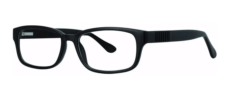 Gauge Black oval prescription eyeglasses, angled view