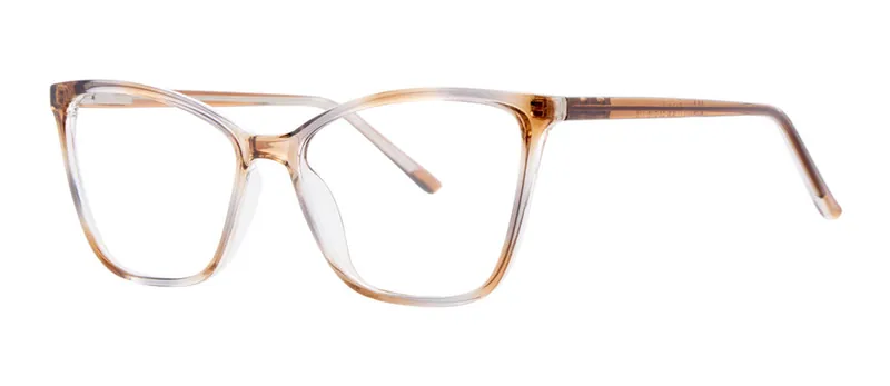 Gretchen Brown Fade cat-eye prescription eyeglasses, angled view
