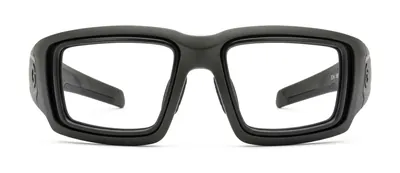 GRXS11 Black wrap prescription eyeglasses, front view