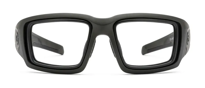 GRXS11 Black wrap prescription eyeglasses, front view