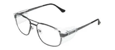 GRXS26 Matte Dark Gunmetal rectangle prescription eyeglasses, front view