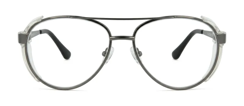 GRXS29 Matte Dark Gunmetal aviator prescription eyeglasses, front view