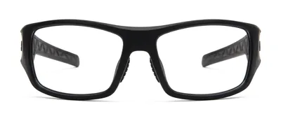 GRXS30 Matte Black wrap prescription eyeglasses, front view