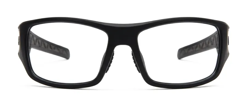 GRXS30 Matte Black wrap prescription eyeglasses, front view