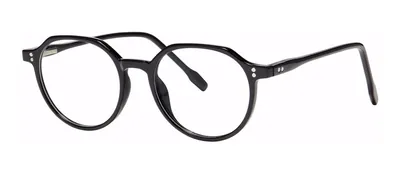 Loyal Black oval prescription eyeglasses, angled view