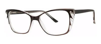 Maeve Charcoal/Crystal cat-eye prescription eyeglasses, angled view