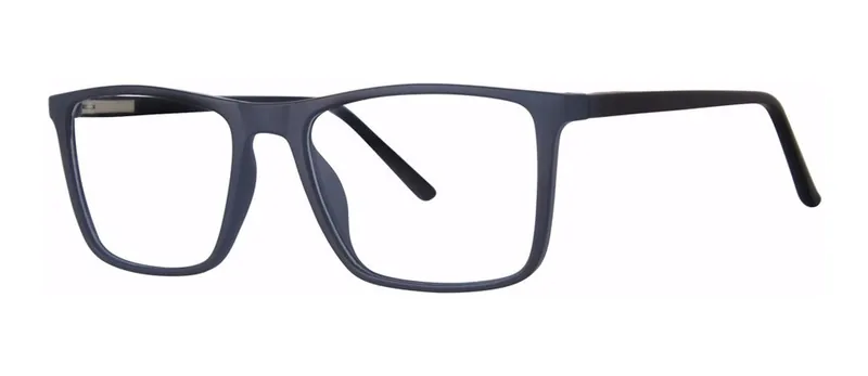 Maneuver Black/Blue rectangle prescription eyeglasses, angled view