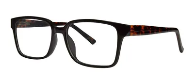 Negotiate Black/Tortoise square prescription eyeglasses, angled view