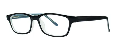 Notable Black oval prescription eyeglasses, angled view