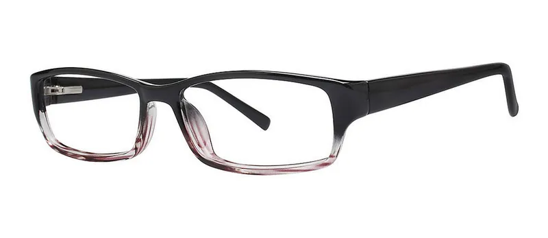 Now Black/Rose rectangle prescription eyeglasses, angled view