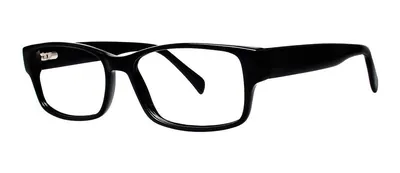 NTC-1 Black round prescription eyeglasses, angled view
