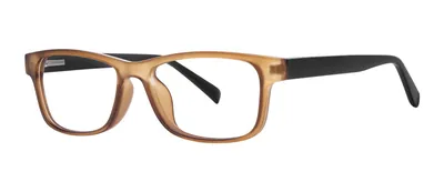 Oliver Brown/Black rectangle prescription eyeglasses, angled view