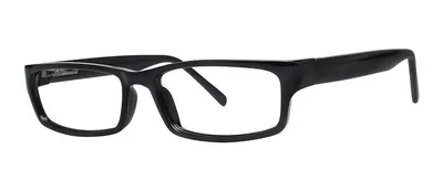 Plasma Black rectangle prescription eyeglasses, angled view