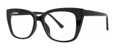 Rarity Black cat-eye prescription eyeglasses, angled view