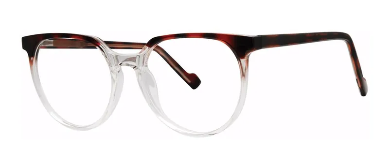 Revival Tortoise/Crystal round prescription eyeglasses, angled view