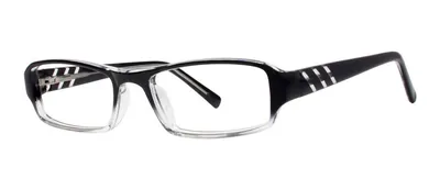 Sky Black rectangle prescription eyeglasses, angled view