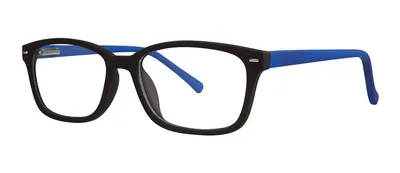 Solution Black/Blue oval prescription eyeglasses, angled view