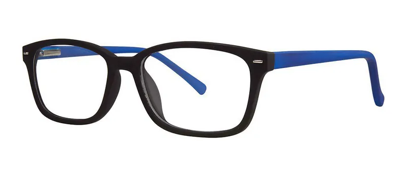 Solution Black/Blue oval prescription eyeglasses, angled view