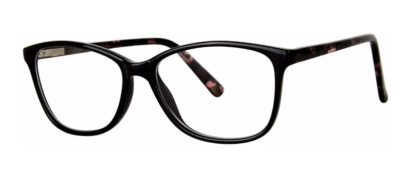 Stance Black rectangle prescription eyeglasses, angled view