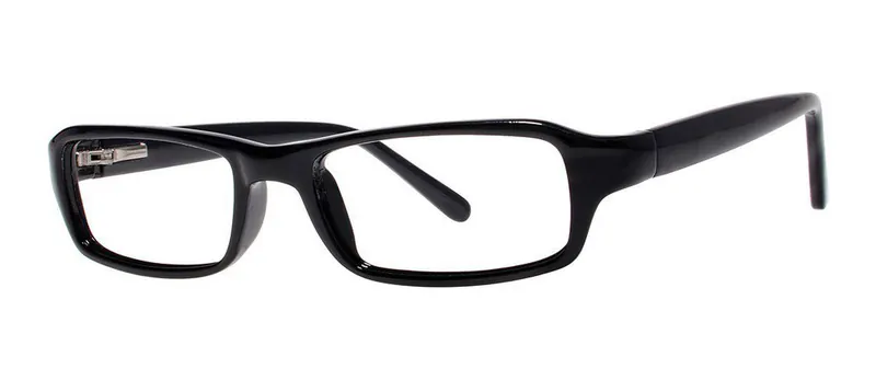 Tackle Black rectangle prescription eyeglasses, angled view