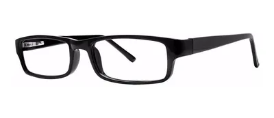 Taunt Black rectangle prescription eyeglasses, angled view