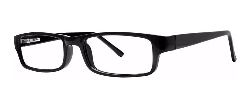 Taunt Black rectangle prescription eyeglasses, angled view