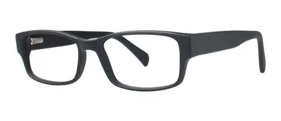 Urban Black Matte round prescription eyeglasses, angled view